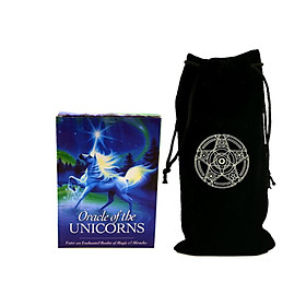 Combo Bộ Bài Bói Tarot Oracle of the Unicorns Cards Cao Cấp và Túi Nhung Đựng Tarot