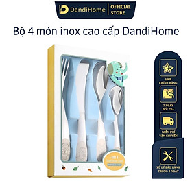Bộ dao thìa nĩa tập ăn cho bé DandiHome inox 304 cao cấp - Có các lựa chọn