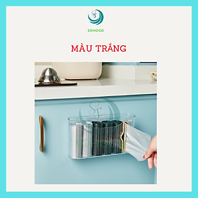 [VIDEO]- Hộp đựng túi nilong, đựng đồ đa năng 24x13.5x6 cm- CHỌN MÀU- Kệ nhựa treo tường nhà tắm