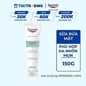 Sữa rửa mặt tạo bọt sạch sâu cho da nhờn Eucerin Pro Acne Cleansing Foam 150g