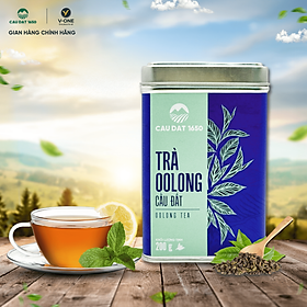 Trà Ô long Cầu Đất 1650 – Hộp Thiếc 200g | Hương cốm & vị trà đậm – Thanh lọc cơ thể
