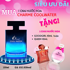 Nước Hoa Nam Charme Cool Water 100ml phong cách Sang trọng, lịch lãm, tươi mát.