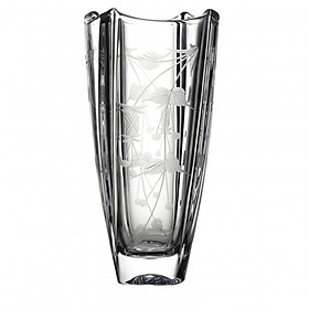Mua Lọ Hoa Pha Lê Crystalite Bohemia Bom Vuông 30.5cm Mài Dâu