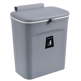 Thùng đựng rác gài cánh tủ bếp có nắp đậy - Thùng rác treo gắn tủ bếp R02