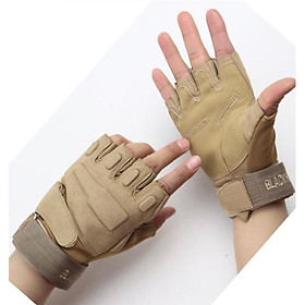 Găng tay Găng Tay Xe Máy, Đi Phượt Cụt Ngón Blackhawk Cao Cấp Màu Vàng