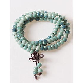 Vòng tay gốm nhiều vòng phong cách phật giáo xuất Nhật VGOM19