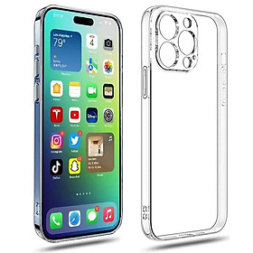 Ốp lưng bảo vệ camera trong suốt cho iPhone 14 Pro (6.1 inch) hiệu Memumi Glitter siêu mỏng 1.5mm độ trong tuyệt đối, chống trầy xước, chống ố vàng, tản nhiệt tốt - hàng nhập khẩu