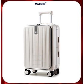 Vali cao cấp Macsim Hanke MSH9860 24 inch- Hàng loại 1 màu trắng