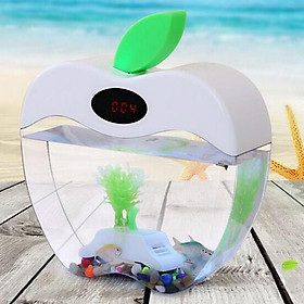 Aquarium USB Mini Desktop Fish Tank Aquarium with LED Light Home Decor