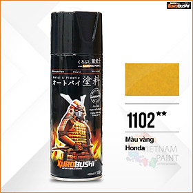 Sơn xịt Samurai Kurobushi - MÀU VÀNG  1102 (400ml)