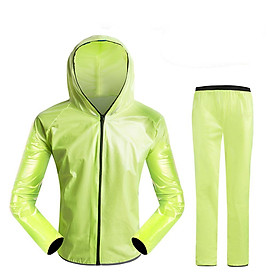 Adult Waterproof Jacket Trousers Rain Suit Jacket and Trousers - L