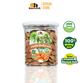 Hạt Hạnh Nhân Mỹ Tách Vỏ Smile Nuts (265g - 500g) | Hạnh nhân nhập khẩu từ Mỹ, nướng mộc giòn rụm, thơm ngon