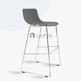 Mua Ghế cao quầy bar thân nhựa chân thép màu inox CB LEAF Ghế bar hiện đại cho showroom ô tô nhập khẩu cao cấp TpHCM
