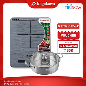 Bếp Từ Đơn Nagakawa NAG0708 (2000W) - Kèm Nồi Lẩu - Hàng Chính Hãng