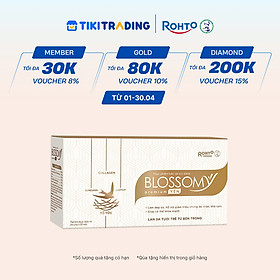 Nước uống collagen tổ yến giúp đẹp da, tăng cường sức khỏe Blossomy Premium lốc 10 chai x 50ml