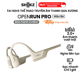 Mua Tai Nghe Bluetooth Thể Thao Truyền Âm Thanh Qua Xương SHOKZ OPENRUN PRO S810 Màu Be - Hàng chính hãng