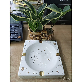 Mua GẠT TÀN BẰNG SỨ TRĂNG SAO VIỀN VÀNG SANG TRỌNG