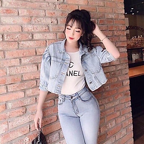 Áo khoác jeans cao cấp form lửng siêu chất