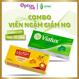 COMBO 2 HỘP Kẹo ngậm giảm ho, đau họng - Viatux Extra 30 viên và Vietnat