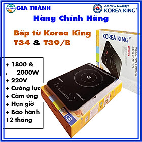 Mua Bếp Từ đơn mini Công suất 1800W  2000W Cảm ứng Korea King Hàn Quốc T34  T39 Thay bếp gas trong nhà bêp khóa an toàn trẻ  Hàng chính hãng