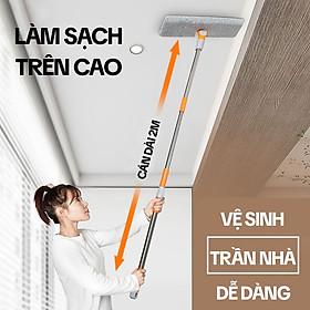 Cây Lau Trần Nhà KITIMOP CEILING, Chổi Lau Tường Nhà Thông Minh, Cây Lau Nhà, Lau Kính Đa Năng