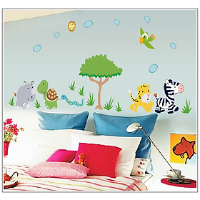 Mua Decal dán tường vườn thú của bé - combo 2 bộ AmyShop