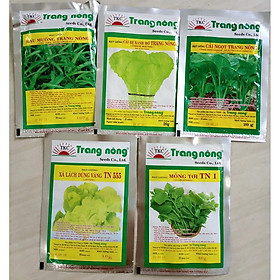 Combo 5 gói hạt giống rau ăn lá dễ trồng hiệu Trang Nông