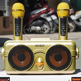 Mua Loa karaoke bluetooth SDRD SD-326 - Kèm 2 micro không dây có màn hình LCD -  Công suất 20W - Sạc pin cho micro ngay trên loa - Chỉnh EQ  Echo  Vol trên micro - Đầy đủ kết nối Bluetooth  AUX  USB  TF card - Loa xách tay du lịch cực chất - Hàng nhập khẩu