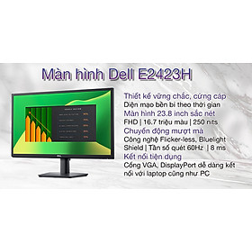 Mua Màn hình máy tính Dell E2423H 23.8 inch FHD VA 60Hz - Hàng chính hãng