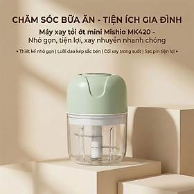 Mua Máy Xay Tỏi Ớt Mini Chạy Pin Mishio MK420 - hàng chính hãng