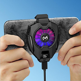Mua MEMO DL05 - Quạt tản nhiệt điện thoại - Siêu lạnh  hiển thị nhiệt độ  LED RGB  Kẹp thu vào 2 chiều - Hàng Nhập Khẩu
