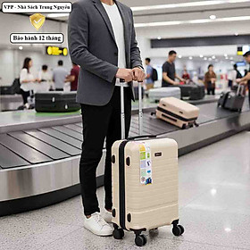 Vali kéo Xbags White Titan Pro size 20 cao cấp chống va đập khóa TSA XB6105