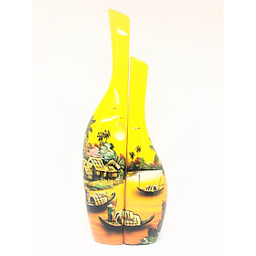 Mua Cặp bình hoa sơn mài phu thê cổ cao