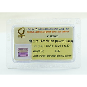 Mặt đá trang sức Ametrine chữ nhật 50638