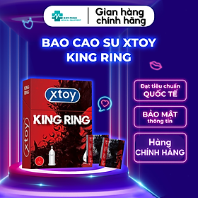Bao cao su gai XTOY KING RING gai lớn, bcs siêu bi gai, nhiều gel bôi trơn,tăng khoái cảm hương dâu
