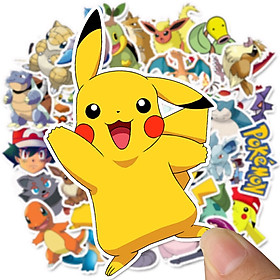 Hình ảnh Sticker Pokemon set 30 ảnh có ép lụa 