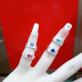 Nhẫn bạc bé trai đính đá cao cấp YN JEWELRY