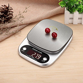 Cân điện tử kitchen scale cao cấp chống thấm nước, màn hình hiển thị led 3kg, 5kg, 10kg ( Tặng móc treo đồ nhà bếp chịu lực ngẫu nhiên )