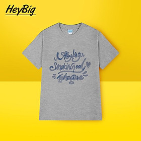 Áo Phông Nam Nelly Heybig chính hãng Ngắn Tay In Chữ Rộng Rãi Mẫu HOT MÙA HÈ - Màu Xám, Màu Xám