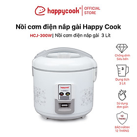 Nồi cơm điện nắp gài Happy Cook 3L HCJ-300W - Hàng Chính Hãng