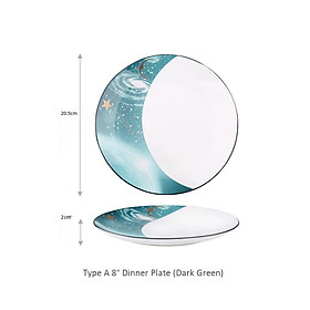 Star universe landscape plate steak plate breakfast plate quality ceramic tableware fruit dessert plate wedding decoration plate