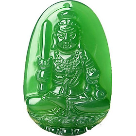 Mặt Phật Bất Động Minh Vương Đá Mã Não Xanh Lá