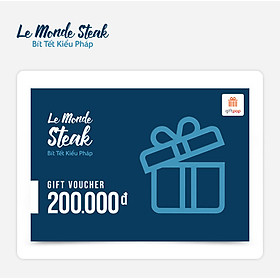 Giftpop - Phiếu Quà Tặng Le Monde Steak 200K