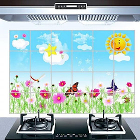 Mua Giấy dán bếp Chịu Nhiệt chống thấm Cỏ Hoa Mặt Trời – khổ 60x90cm