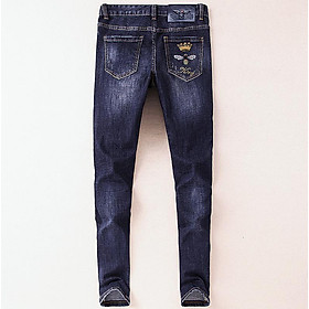 Quần Jean Nam dáng ôm trẻ trung, sang trọng họa tiết thêu túi sau nổi bật, chất liệu vải Bò Cotton cao cấp, co giãn mặc thoải mái, hợp xu hướng thời trang - Mẫu HOT