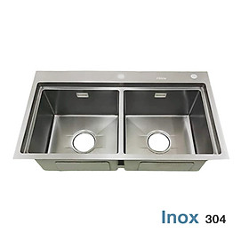 Chậu rửa chén bát Fox-C2 2 Hộc - Inox đúc nguyên khối