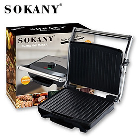 Mua MỚI Máy kẹp nướng bánh mì ép bánh sandwich SOKANY SK-210 công suất cao 2000W rán trứng  nướng thịt CHỐNG DÍNH đa năng -HÀNG CHÍNH HÃNG