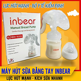 Máy Hút Sữa Bằng Tay Inbear (IBM-9101), Lực Hút Mạnh, Tay Cầm Chắc Chắn, Phễu Silicon Mềm Mại, Hút Sữa Nhanh, Kích Sữa Về Đều