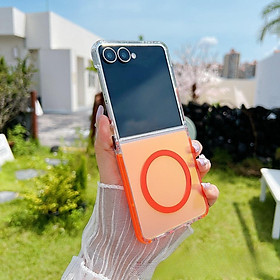 Ốp Lưng Chống Sốc Hologram Samsung Z Flip 7 / Z Flip 6 Có Vòng Từ Tính - BUM STORE GALAXY CASE - CAM, CAM