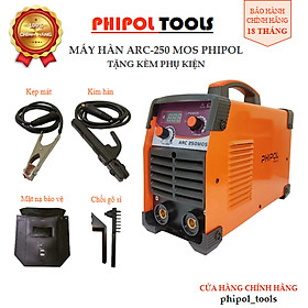 Máy hàn PHIPOL TOOLS ARC-250MOS hàn que 3.2 đến 4.0 kèm nhiều phụ kiện - Hàng Chính Hãng